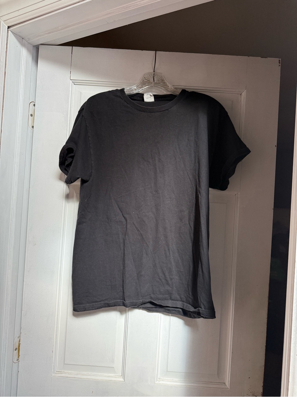 Hanes Black Short Sleeve Crewneck T‑Shirt